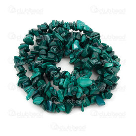 1112-0940-CHIPS - Bille de Pierre Fine Morceau Malachite Naturelle Trou 1mm Corde de 32 Pouces 1112-0940-CHIPS,malachite,montreal, quebec, canada, beads, wholesale