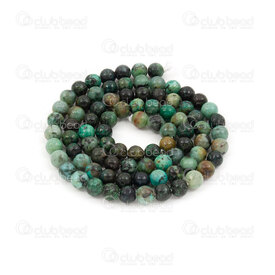 1112-0942-4mm - Bille de Pierre Fine Naturelle Prestige Turquoise Africaine Rond 4mm Trou 0.5mm (Afrique du Sud) Corde de 15.5 Pouces 1112-0942-4mm,african,montreal, quebec, canada, beads, wholesale