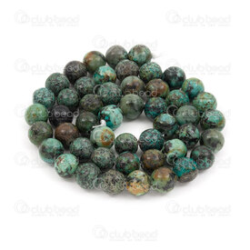 1112-0942-8mm - Bille de Pierre Fine Naturelle Prestige Turquoise Africaine (Afrique du Sud) Rond 8mm Trou 0.8mm Corde de 15.5 Pouces 1112-0942-8mm,african,montreal, quebec, canada, beads, wholesale