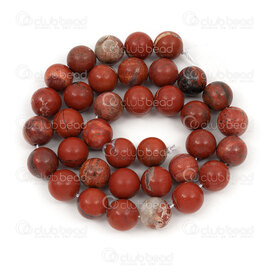 1112-0948-10mm - Bille de Pierre Fine Naturelle Jaspe Rouge Rond 10mm Trou 1mm Corde de 15 Pouces 1112-0948-10mm,Gamme régulière,Billes rondes,montreal, quebec, canada, beads, wholesale
