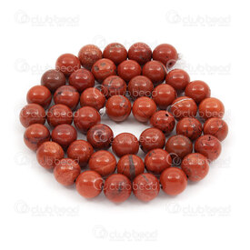 1112-0948-8mm - Natural Semi Precious Stone Bead Red Jasper Round 8mm 0.8mm Hole 15in String 1112-0948-8mm,pierre Jaspe rouge,montreal, quebec, canada, beads, wholesale