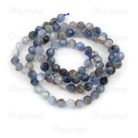 1112-0955-FC-4mm - Natural Semi Precious Stone Bead Premium Kyanite C Grade Calibrated Round Faceted 4mm 0.5mm Hole 15in String 1112-0955-FC-4mm,2.4,montreal, quebec, canada, beads, wholesale
