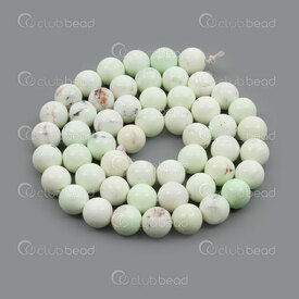 1112-0957-8mm - Natural Semi Precious Stone Bead Prestige Lemon Chrysoprase Round 8mm 0.8mm Hole 15.5" String 1112-0957-8mm,Beads,Stones,Semi-precious,montreal, quebec, canada, beads, wholesale