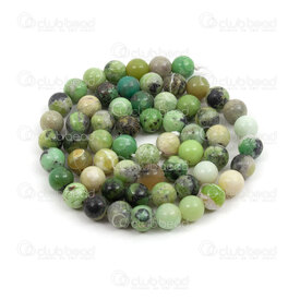1112-0962-2-6mm - Natural Semi Precious Stone Bead Prestige Green Grass Jasper Round 6mm 0.8mm Hole 15.5" string 1112-0962-2-6mm,jaspe 6mm,montreal, quebec, canada, beads, wholesale