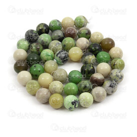 1112-0962-2-8mm - Natural Semi Precious Stone Bead Prestige Green Grass Jasper Round 8mm 0.8mm Hole 15.5" string 1112-0962-2-8mm,grass,montreal, quebec, canada, beads, wholesale
