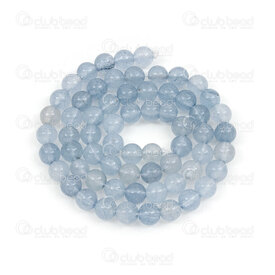 1112-0968-6mm - Bille de Pierre Fine Naturelle Quartz Bleu Pale Teint Rond 6mm Trou 0.8mm Corde de 15po 1112-0968-6mm,6mm quarts,montreal, quebec, canada, beads, wholesale