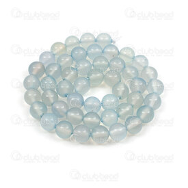 1112-0968-8mm - Natural Semi Precious Stone Bead Light Blue Quartz Dyed Round 8mm 0.8mm Hole 15in String 1112-0968-8mm,quartz round beads,montreal, quebec, canada, beads, wholesale