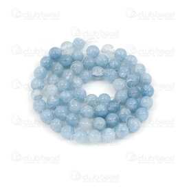 1112-0970-6mm - Bille de Pierre Fine Naturelle Prestige Aiguemarine Rond Calibré 6mm Trou 0.8mm Corde de 15.5 Pouces 1112-0970-6mm,Pierre Aiguemarine,montreal, quebec, canada, beads, wholesale