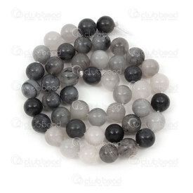 1112-0974-C-8mm - Natural Semi Precious Stone Bead Premium C Grade Hawk Eye Round 8mm 0.8mm Hole 15in String India 1112-0974-C-8mm,Billes en os,montreal, quebec, canada, beads, wholesale
