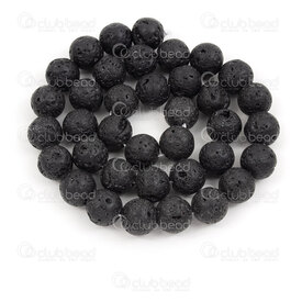 1112-0978-10MM - Volcanic Lava Stone Bead Black Round 10mm 1mm Hole 15.5" String 1112-0978-10MM,15.5'' String,10mm,Bead,Natural,Volcanic Stone,10mm,Round,Round,Black,Black,China,15.5'' String,montreal, quebec, canada, beads, wholesale