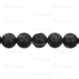 1112-0978-12MM - Volcanic Lava Stone Bead Black Round 12mm 1.5mm Hole 15.5'' String 1112-0978-12MM,Beads,Stones,Volcanic,montreal, quebec, canada, beads, wholesale