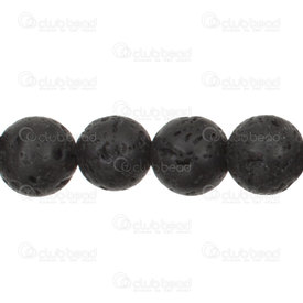 1112-0978-14MM - Volcanic Lava Stone Bead Black Round 14mm 1.7mm Hole15.5'' String 1112-0978-14MM,volcanic stone,montreal, quebec, canada, beads, wholesale