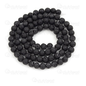 1112-0978-4MM - Volcanic Lava Stone Bead Black Round 4mm 0.5mm Hole 15.5" String 1112-0978-4MM,Bille de Pierre Volcanique Noir Rond,Bead,Natural,Volcanic Stone,4mm,Round,Round,Black,Black,China,15.5'' String,montreal, quebec, canada, beads, wholesale