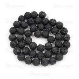 M-1112-0978-8mm - OFF PRICE POLICY Volcanic Stone Bead Round 8MM Black 0.8mm hole 10 x 15.5" String M-1112-0978-8mm,m-1112-0978,montreal, quebec, canada, beads, wholesale