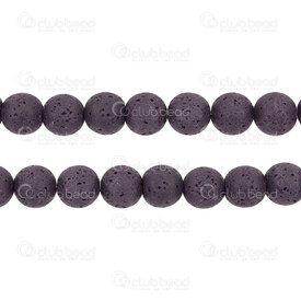 1112-0978-PL-10mm - Volcanic Stone Bead Purple Round 10mm 1mm Hole 15.5" String 1112-0978-PL-10mm,Beads,Stones,Volcanic,montreal, quebec, canada, beads, wholesale