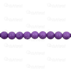 1112-0978-PL-8mm - Volcanic Stone Bead Purple Round 8mm 0.8mm Hole 15.5" String 1112-0978-PL-8mm,Beads,Stones,Semi-precious,montreal, quebec, canada, beads, wholesale