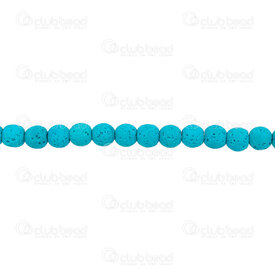 1112-0978-TL-6mm - Volcanic Stone Bead Teal Round 6mm 0.8mm Hole 15.5" String 1112-0978-TL-6mm,Beads,Stones,Semi-precious,montreal, quebec, canada, beads, wholesale