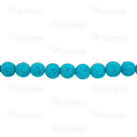 1112-0978-TL-8mm - Volcanic Stone Bead Teal Round 8mm 0.8mm Hole 15.5" String 1112-0978-TL-8mm,Beads,Stones,Volcanic,montreal, quebec, canada, beads, wholesale