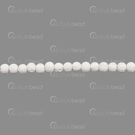 1112-0978-WH1-4mm - Volcanic Stone Bead White Round 4mm 0.5mm Hole 15.5" String 1112-0978-WH1-4mm,Beads,Stones,montreal, quebec, canada, beads, wholesale