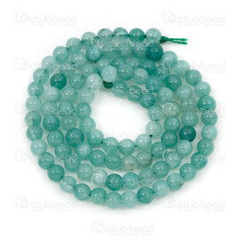 1112-0983-4-4mm - Bille de Pierre Fine Reconstitue Jade Burma Teint Rond 4mm Trou 0.5mm Corde 15po 1112-0983-4-4mm,pierres fines 4mm,montreal, quebec, canada, beads, wholesale