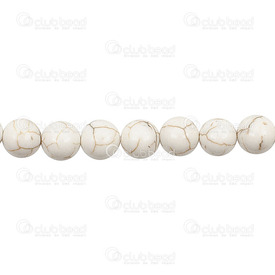 1112-0989-10MM - Reconstructed Semi Precious Stone Bead Beige Turquoise Round 10mm 1mm Hole 15.5" String 1112-0989-10MM,Beads,10mm,Semi-precious Stone,Bead,Natural,Semi-precious Stone,10mm,Round,Round,White,White,China,15.5'' String,White Turquoise,montreal, quebec, canada, beads, wholesale