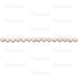 1112-0989-4MM - Bille de Pierre Fine Reconstitué Turquoise Beige Rond 4mm Trou 0.5mm Corde de 15.5 Pouces 1112-0989-4MM,4mm,15.5'' String,Bille,Naturel,Pierre Fine,4mm,Rond,Rond,Blanc,Blanc,Chine,15.5'' String,White Turquoise,montreal, quebec, canada, beads, wholesale