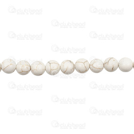 1112-0989-8MM - Bille de Pierre Fine Reconstitué Turquoise Beige Rond 8mm Trou 0.8mm Corde de 15.5 Pouces 1112-0989-8MM,15.5'' String,White Turquoise,Bille,Naturel,Pierre Fine,8MM,Rond,Rond,Blanc,Blanc,Chine,15.5'' String,White Turquoise,montreal, quebec, canada, beads, wholesale
