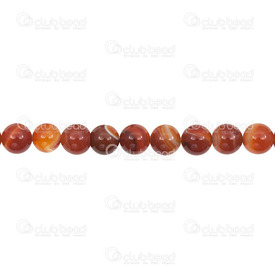 1112-0995-8MM - Bille de Pierre Fine Naturelle Agate Rayé Rouge Rond 8mm Trou 0.8mm Corde de 15po 1112-0995-8MM,agate rouge 8mm,montreal, quebec, canada, beads, wholesale