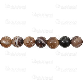 1112-09993-10MM - Natural Semi Precious Stone Bead Striped Agate Brown Round 10mm 1mm Hole 15.5" String 1112-09993-10MM,Beads,Stones,Round,10mm,15.5'' String,Bead,Natural,Semi-precious Stone,10mm,Round,Round,Brown,Brown,China,montreal, quebec, canada, beads, wholesale
