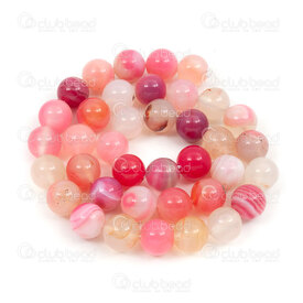1112-09995-10MM - Natural Semi Precious Stone Bead Striped Agate Pink Dyed Round 10mm 1mm Hole 15.5" String 1112-09995-10MM,Beads,Round,10mm,Semi-precious Stone,Bead,Natural,Semi-precious Stone,10mm,Round,Round,Pink,Pink,China,15.5'' String,montreal, quebec, canada, beads, wholesale