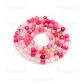 1112-09995-4MM - Natural Semi Precious Stone Bead Striped Agate Pink Dyed Round 4mm 0.5mm Hole 15.5" String 1112-09995-4MM,Beads,Round,15.5'' String,Agate,Bead,Natural,Semi-precious Stone,4mm,Round,Round,Pink,Pink,China,15.5'' String,montreal, quebec, canada, beads, wholesale