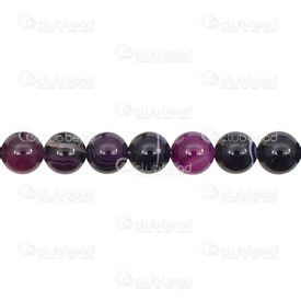1112-09996-10MM - Natural Semi Precious Stone Bead Striped Agate Purple Dyed Round 10mm 1mm Hole 15.5" String 1112-09996-10MM,os,15.5'' String,Agate,Bead,Natural,Semi-precious Stone,10mm,Round,Round,Purple,Purple,China,15.5'' String,Agate,montreal, quebec, canada, beads, wholesale