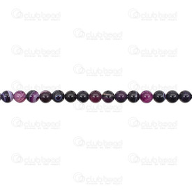 1112-09996-4MM - Natural Semi Precious Stone Bead Striped Agate Purple Dyed Round 4mm 0.5mm Hole 15.5" String 1112-09996-4MM,1112-09,4mm,Bead,Natural,Semi-precious Stone,4mm,Round,Round,Purple,Purple,China,15.5'' String,Agate,montreal, quebec, canada, beads, wholesale