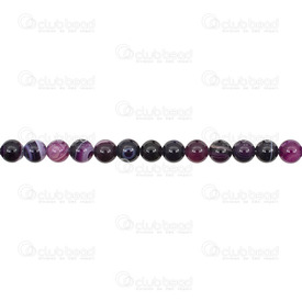 1112-09996-6MM - Natural Semi Precious Stone Bead Striped Agate Purple Dyed Round 6mm 0.8mm Hole 15.5" String 1112-09996-6MM,agate,Agate,Bead,Natural,Semi-precious Stone,6mm,Round,Round,Purple,Purple,China,15.5'' String,Agate,montreal, quebec, canada, beads, wholesale