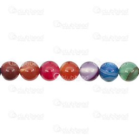 1112-09999-10mm - Natural Semi Precious Stone Bead Striped Agate Mix Dyed Round 10mm 1mm Hole 15.5" String 1112-09999-10mm,10mm,15.5'' String,Bead,Natural,Semi-precious Stone,10mm,Round,Round,Mix,Mix,China,15.5'' String,Agate,montreal, quebec, canada, beads, wholesale