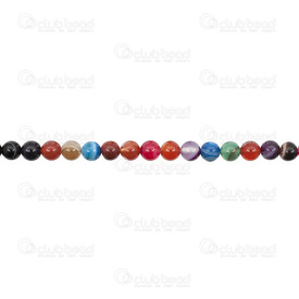1112-09999-4MM - Natural Semi Precious Stone Bead Striped Agate Mix Dyed Round 4mm 0.5mm Hole 15.5" String 1112-09999-4MM,1112-0,4mm,Bead,Natural,Semi-precious Stone,4mm,Round,Round,Mix,Mix,China,15.5'' String,Agate,montreal, quebec, canada, beads, wholesale