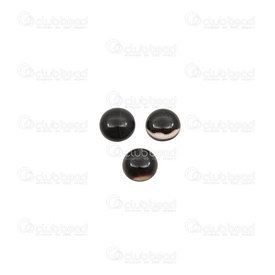 1112-1041-18 - Semi-precious Stone Cabochon Black Onyx 6mm Round 4mm Dome 3gr 10pcs 1112-1041-18,1112-1041,montreal, quebec, canada, beads, wholesale
