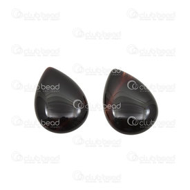 1112-1041-36 - Semi-precious Stone Cabochon Black Onyx 18X25X5mm Drop 6gr 2pcs 1112-1041-36,Cabochons,Semi-precious stones,montreal, quebec, canada, beads, wholesale