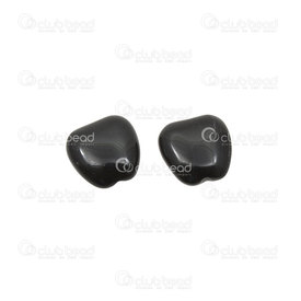 1112-1041-38 - Semi-precious Stone Cabochon Black Onyx 16X16X5mm Apple 9gr 4pcs 1112-1041-38,1112-1041,montreal, quebec, canada, beads, wholesale