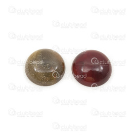 1112-1099-02 - Cabochon de Pierre Fine Agate Assorti 20MM Rond Dôme 7MM 8.5gr 2pcs 1112-1099-02,Cabochons,Pierres fines,montreal, quebec, canada, beads, wholesale
