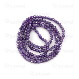 1112-1191-F-2MM - Cubic Zirconia (CZ Stone) Semi-precious Stone Bead Prestige Calibrated 2mm Dark Amethyst Round Faceted 0.5mm Hole 15'' String (app185pcs) 1112-1191-F-2MM,Beads,Stones,Round,Semi-precious Stone,Bead,Prestige,Natural,Semi-precious Stone,Calibrated 2mm,Round,Round,Faceted,Mauve,Amethyst,montreal, quebec, canada, beads, wholesale