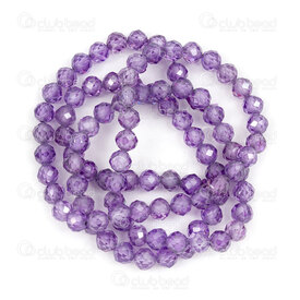 1112-1191-F-4MM - Cubic Zirconia (CZ Stone) Semi-precious Stone Bead Prestige Calibrated 4mm Amethyst Round Faceted 0.5mm Hole 15'' String (app90pcs) 1112-1191-F-4MM,Beads,Semi-precious Stone,Bead,Prestige,Natural,Semi-precious Stone,Calibrated 4mm,Round,Round,Faceted,Mauve,Amethyst,0.5mm Hole,China,montreal, quebec, canada, beads, wholesale