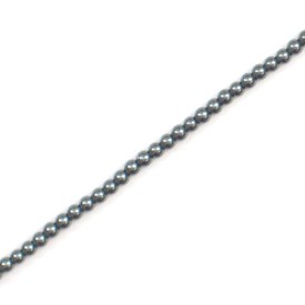 A-1112-1200 - Semi-precious Stone Bead Round 2MM Hematite 16'' String A-1112-1200,montreal, quebec, canada, beads, wholesale