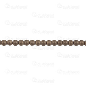 1112-1202-GLG - Semi-precious Stone Bead Round 4mm Hematite Grey-Gold Matt 15.5'' String 1112-1202-GLG,1112-1202-,montreal, quebec, canada, beads, wholesale