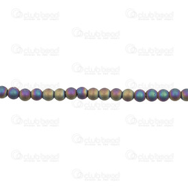 1112-1202-MAB - Semi-precious Stone Bead Round 4mm Hematite AB Matt 15.5'' String 1112-1202-MAB,4mm,15.5'' String,Bead,Natural,Semi-precious Stone,4mm,Round,Matt,AB,China,15.5'' String,Hematite,montreal, quebec, canada, beads, wholesale