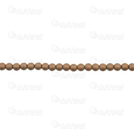 1112-1202-OXBR - Bille de Pierre Fine Rond 4MM Hématite Laiton Antique Corde de 15.5 Pouces 1112-1202-OXBR,Bille laiton antique,montreal, quebec, canada, beads, wholesale
