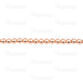 1112-1202-RGL - Semi-precious Stone Bead Round 4mm 1mm hole Hematite Rose Gold 15.5'' String 1112-1202-RGL,Beads,Stones,montreal, quebec, canada, beads, wholesale
