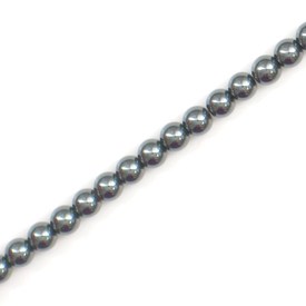 A-1112-1202 - Semi-precious Stone Bead Round 4MM Hematite 15.5'' String A-1112-1202,Beads,Stones,Hematite,Bead,Natural,Semi-precious Stone,4mm,Round,Round,Grey,China,16'' String,Hematite,montreal, quebec, canada, beads, wholesale