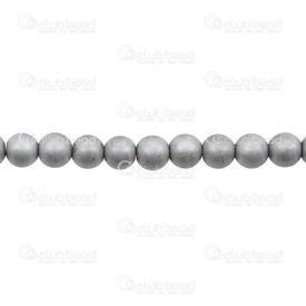 1112-12052 - Semi-precious Stone Bead Round 8mm Hematite Silver Matt 16'' String 1112-12052,1112-,16'' String,Round,Bead,Natural,Semi-precious Stone,8MM,Round,Round,Silver,Matt,China,16'' String,Hematite,montreal, quebec, canada, beads, wholesale