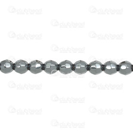 1112-12059-08F - Semi Precious Stone Bead 8mm Hematite Round Faceted Natural 1112-12059-08F,Hematite Beads and Pendants,montreal, quebec, canada, beads, wholesale